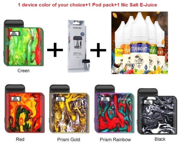 Smok MICO+Extra Pods+E Liquid