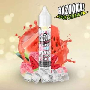 Watermelon ICE Salt Nic by Bazooka Sour Straws 30ml